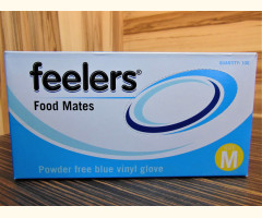 Powder-Free Disposable Vinyl Gloves (100) - Blue